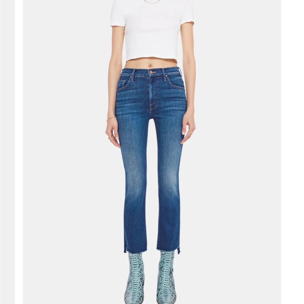 Mother Insider Crop Step Fray Wash Scenic Route Size 28
